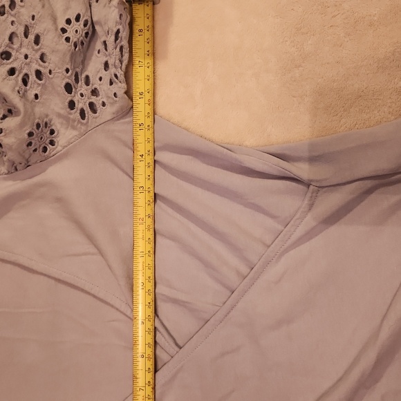 Lilac Laundry by Shelli Segal eyelet embroidered puff sleeve - Picture 5 of 6